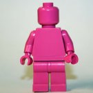 Building Block Hot PINK Blank Plain Minifigure