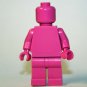 Building Block Hot PINK Blank Plain Minifigure