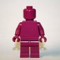 Building Block Rose Pink Blank Plain Minifigure