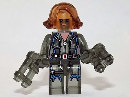 Building Block Clear Transparent Black Widow Minifigure