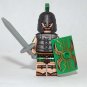 Building Block Roman Soldier Green Minifigure