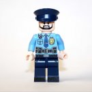 Building Block Police Officer Patrolman With Black Beard Minifigure