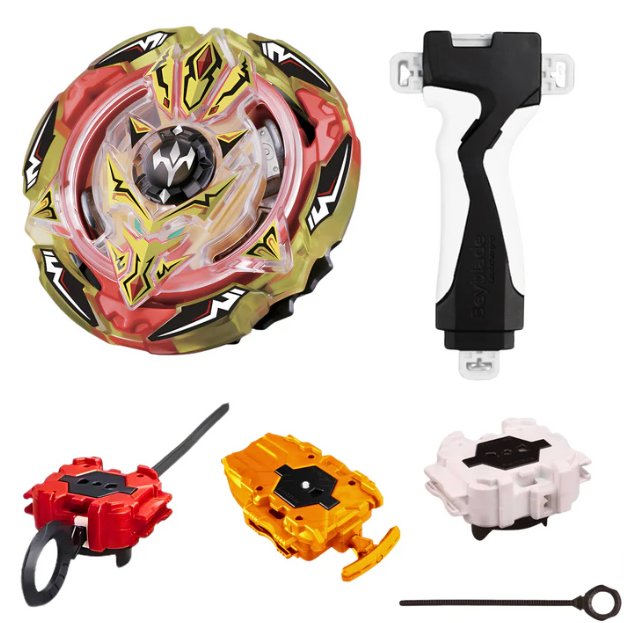 Screw Trident / Spiral Treptune Burst Beyblade B-103 Bey + Random Launcher + Grip