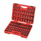 SUNEX TOOL 84 Piece 3/8" Dr. Master HexBit Impact Socket Set SU3569