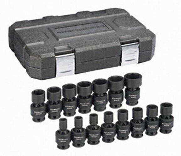 GEARWRENCH 15 Pc. 3/8" Drive 6 PointMetric Universal Impact Socket KD84918N
