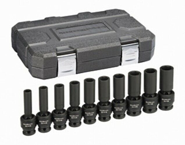 GEARWRENCH 10 Pc. 1/2" Drive 6 PointMetric Deep Universal Impact KD84945N