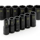SK HAND TOOL 3/8 Drive Semi Deep MetricImpact Socket Set SK4080