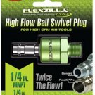 LEGACY High Flow Ball Swivel Plug1/4" Body 1/4" MNPT Flexzilla?? MTA53440FZBS
