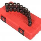SUNEX TOOL 1/4" Drive Magnetic 12 PointUniversal Impact Socket Set SU1825