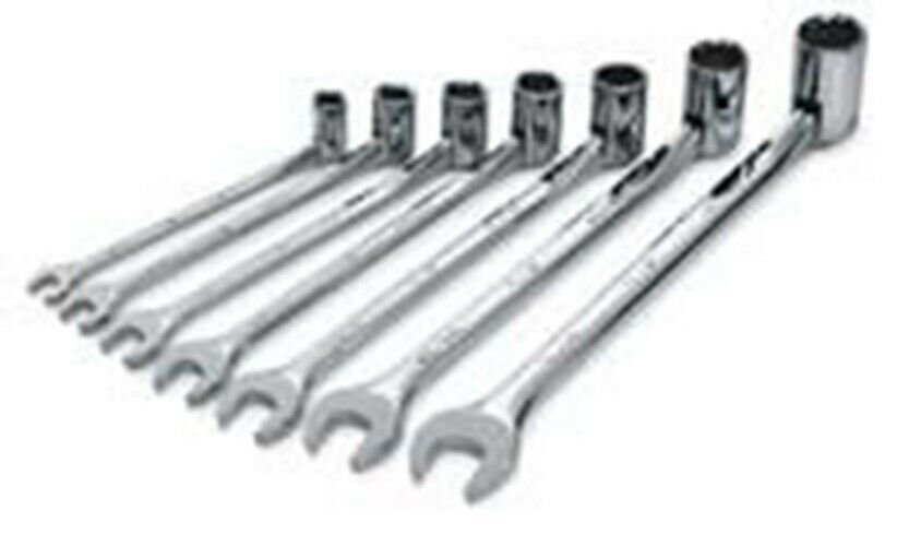 SK HAND TOOL 7 Piece Flex FractionalCombination Wrench Set SK86132