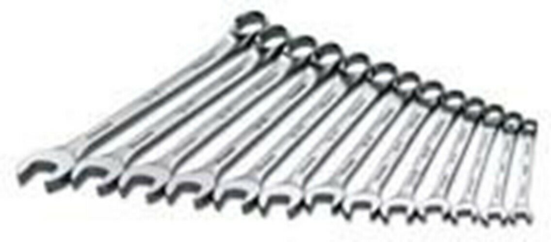 SK HAND TOOL 13 Piece 6 Point SuperkromeMetric Combination Wrench Set SK86123