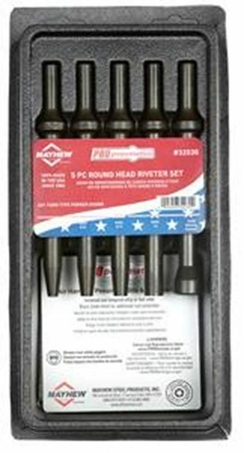 MAYHEW 5 Pc Air Chisel Round Head Riveter Set MH32030