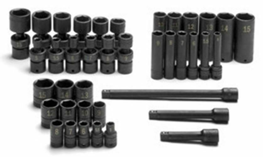 SK HAND TOOL 39 Piece Metric Impact MasterSet 1/4" Drive SK31036