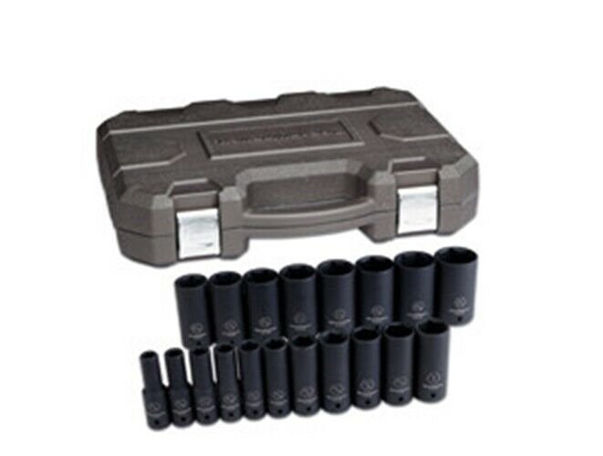 GEARWRENCH 19 Pc. 1/2" Drive 6 Point SAEDeep Impact Socket Set KD84934N