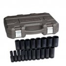 GEARWRENCH 19 Pc. 1/2" Drive 6 Point SAEDeep Impact Socket Set KD84934N