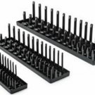 GEARWRENCH 3 Piece Black SAE Socket Tray Set KD83118
