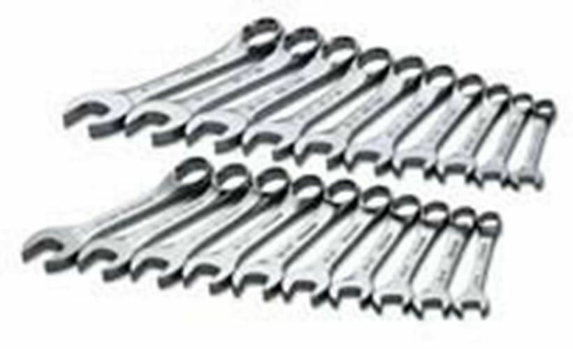 SK HAND TOOL 20 Piece 12 Point FractionalMetric Short Combination Set SK86250