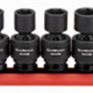 GEARWRENCH 8 Pc. 3/8" Drive 6 Point SAEUniversal Impact Socket Set KD84917N