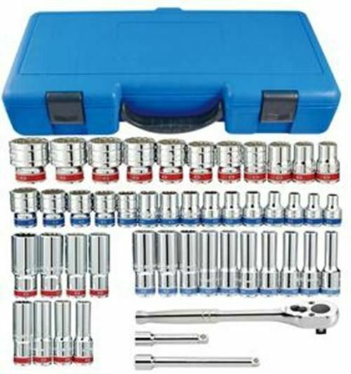 KING TONY 47 Piece 1/2" Drive Socket Set  KTA4505CR