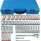 KING TONY 47 Piece 1/2" Drive Socket Set  KTA4505CR