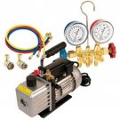 FJC INC. Vacuum Pump And Brass ManifoldSet FJ9281