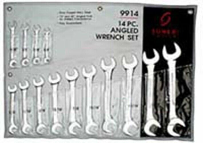 SUNEX TOOL 14 Piece Angle Wrench Set3/8" to 1-1/4" SU9914