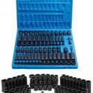 GREY PNEUMATIC 3/8" Impact SAE & MetricMaster Socket Set GY1281