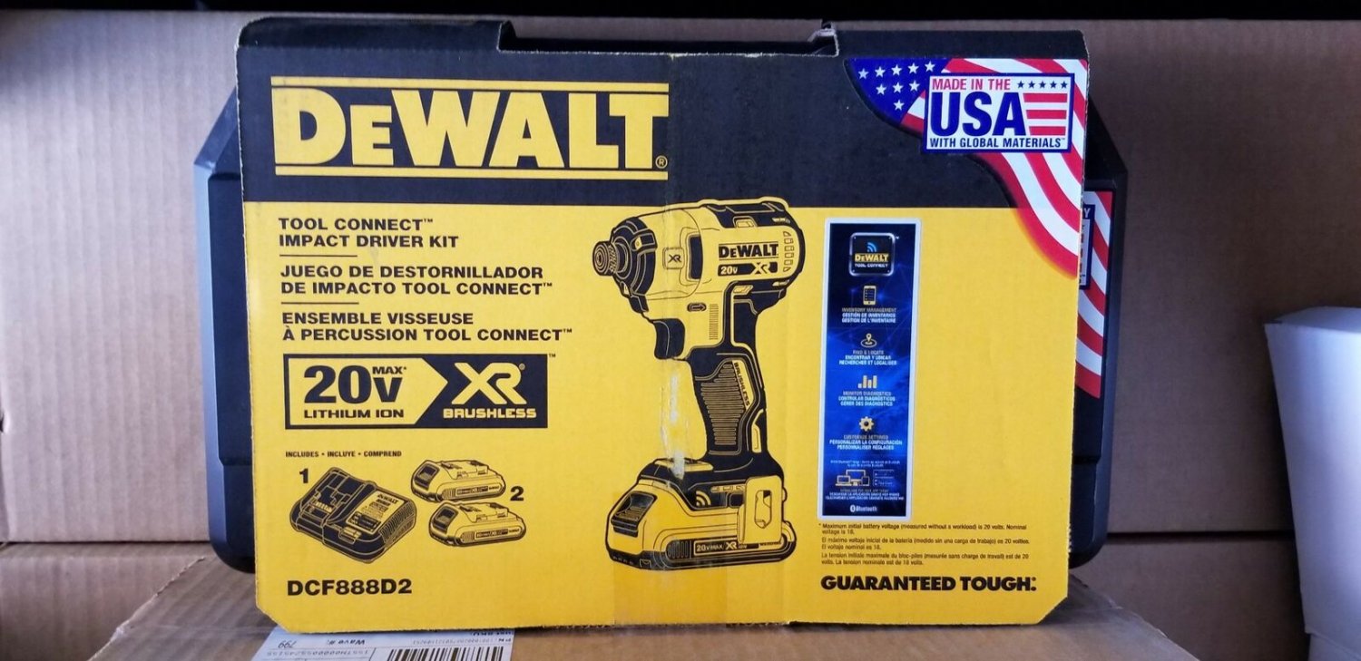 DEWALT 20V Max 1/4" BTC Hex ImpactKit DWDCF888D2