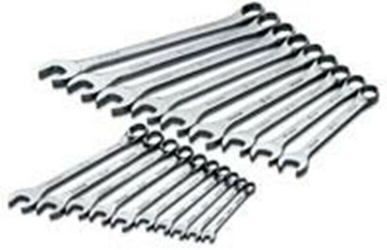 SK HAND TOOL 19 Piece 12 Point SuperKromeMetric Combination Wrench Set SK86224