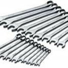 SK HAND TOOL 19 Piece 12 Point SuperKromeMetric Combination Wrench Set SK86224
