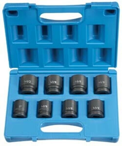 GREY PNEUMATIC 3/4" Drive 8 Piece SAE ImpactSocket Set GY8034