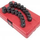 SUNEX TOOL 3/8" Drive SAE & Metric StubbyImpact Hex Driver Set SU3646
