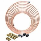 AGS COMPANY SOLUTIONS LLC 3/16 x 25 Nickel Copper BrakeLine Coil and Tube Nut Ki