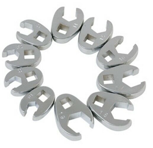 SUNEX TOOL 10 Piece Metric FlarenutStyle Crowsfoot Wrench Set SU9710M