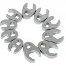SUNEX TOOL 10 Piece Metric FlarenutStyle Crowsfoot Wrench Set SU9710M