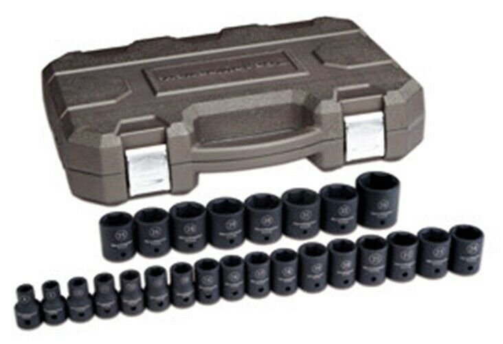 GEARWRENCH 25 Pc 1/2" Drive 6 PointMetric Standard Impact Socket KD84933N
