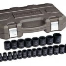 GEARWRENCH 25 Pc 1/2" Drive 6 PointMetric Standard Impact Socket KD84933N