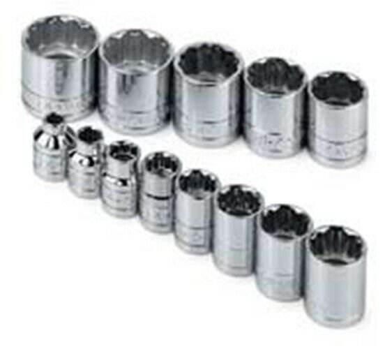 SK HAND TOOL 13 Piece 3/8" Drive FractionalStandard 12 Point Set 1/4-1 SK4653