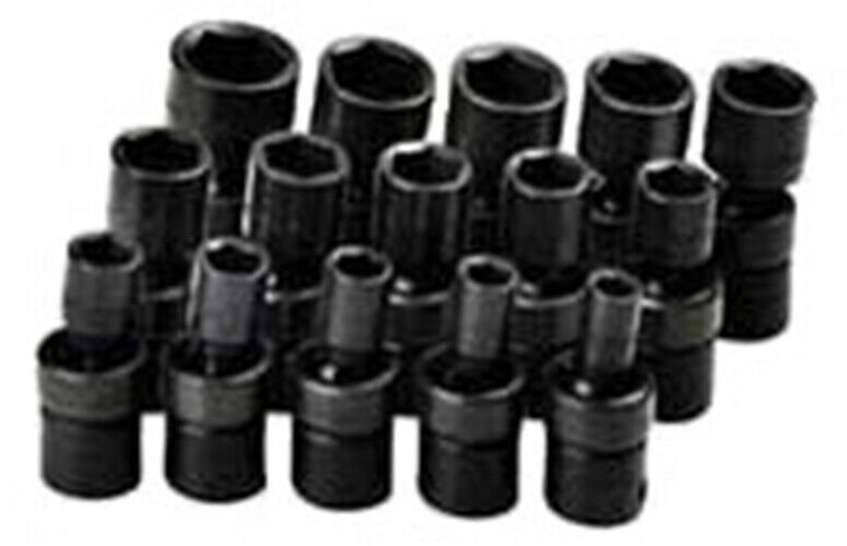 SK HAND TOOL 15 Piece 6 Point Swivel MetricImpact Socket Set SK33350