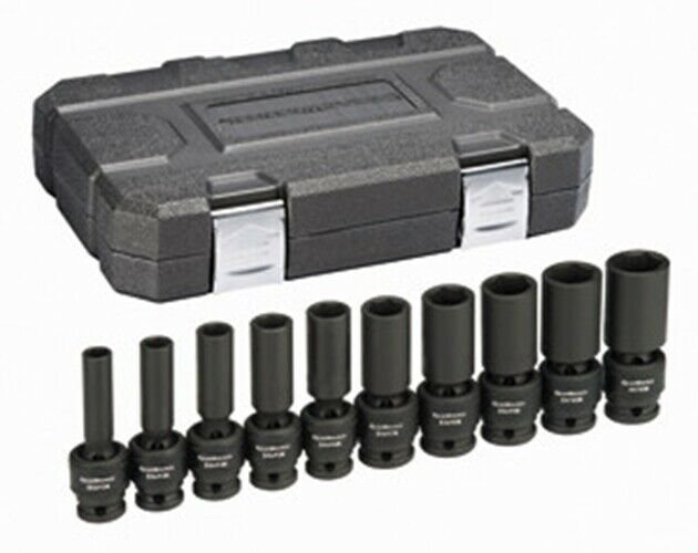 GEARWRENCH 10 Pc. 1/2" Drive 6 Point SAEDeep Universal Impact Socket KD84943N