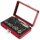 SUNEX TOOL 44Pc 1/4" Dr Mini Dual FlexHead Ratchet w Socket & Bit SU9732