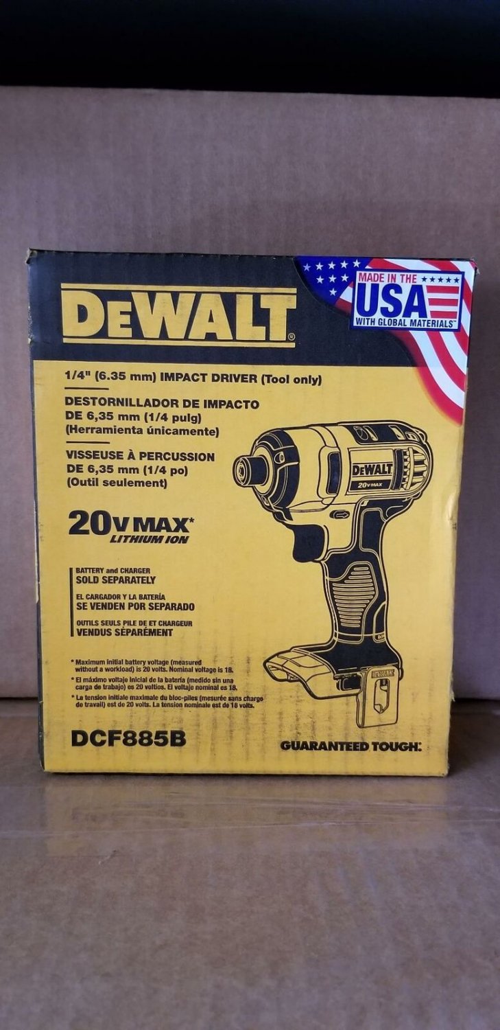 DEWALT 20V Max Li-Ion 1/4" Impact DWDCF885B DCF885B