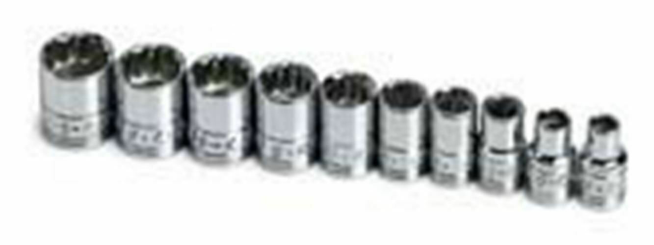 SK HAND TOOL 10 Piece Standard 12 PointSocket Set 1/4" Drive Metric SK1340