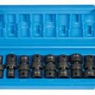 GREY PNEUMATIC 3/8" Drive 6 Point 12 Piece Standard Length Frac. Univ Set GY1212