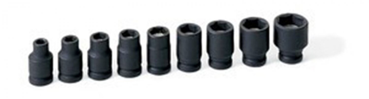 GREY PNEUMATIC 1/4" Drive 9 Piece MagneticImpact Socket Set GY9709G