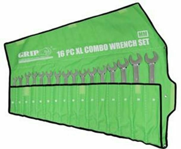 GRIP-ON-TOOLS 16 PC Metric XL CombinationWrench Set GR89242