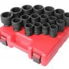 SUNEX TOOL 3/4 Drive 17 Piece MetricStandard Impact Socket Set SU4684