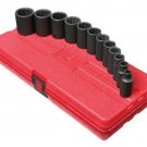 SUNEX TOOL 3/8" Dr. 12pt SAE Semi-DeepImpact Socket Set SU3337