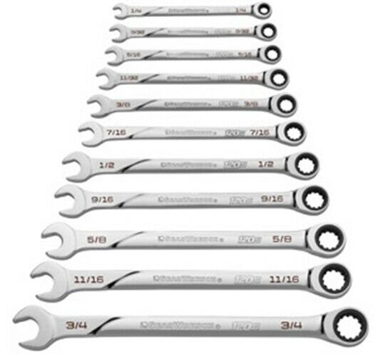 GEARWRENCH 11 Piece  Spline SAE 120XP&Aring;&cedil;?? XLCombo Ratcheting Wrench Set KD86450