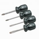 SK HAND TOOL 4 Piece Sure Grip StubbyScrewdriver Set SK86325